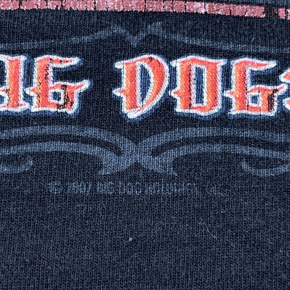 Vintage Big Dogs Shirt Men XL Black Y2K Motorcycle Biker Chopper Iron Cross Tee - Picture 8 of 14